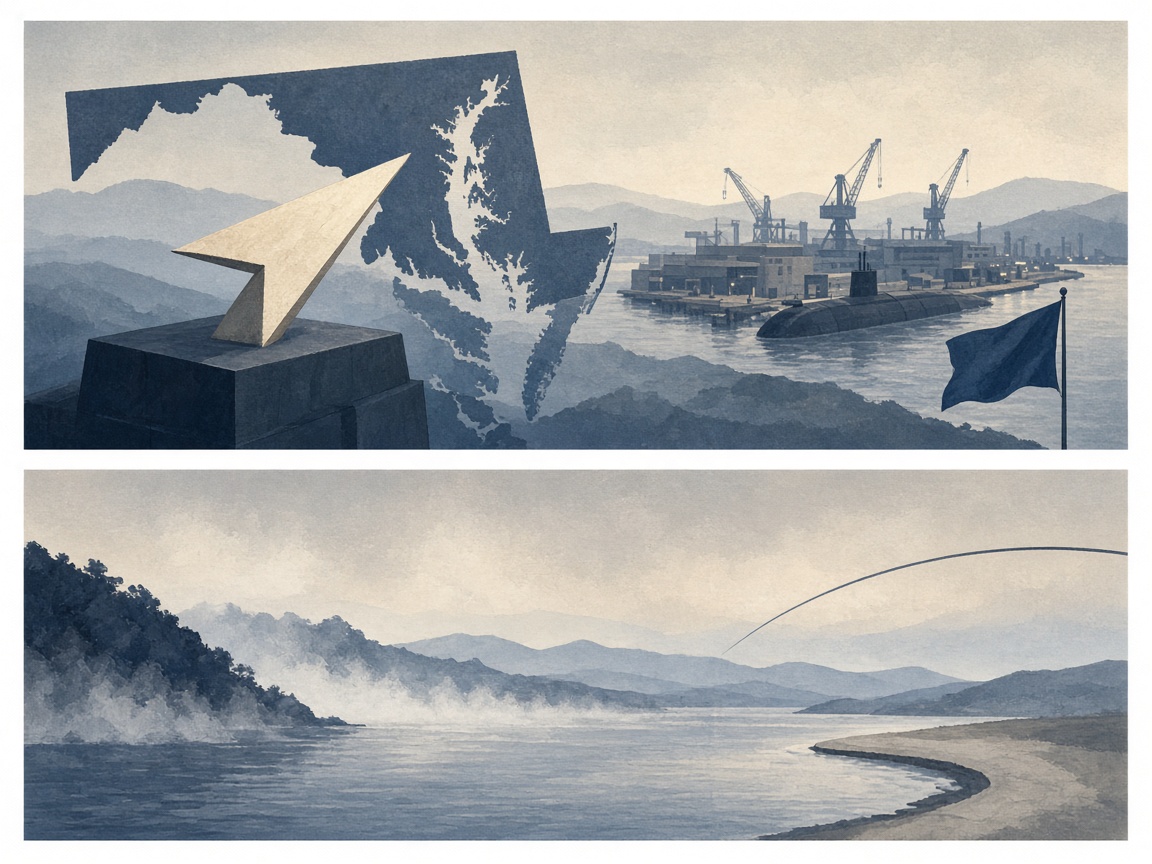 Illustration in Trump highlights a big new defense project in Maryland, a blue state whose governor didn't attend